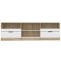 vidaXL TV-Schrank Weiß Sonoma-Eiche 150x33,5x45 cm Holzwerkstoff vidaXL TV-Schrank Weiß Sonoma-Eiche 150x33,5x45 cm Holzwerkstoff