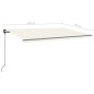 vidaXL Markise Manuell Einziehbar mit LED 5x3,5 m Creme vidaXL Markise Manuell Einziehbar mit LED 5x3,5 m Creme