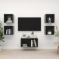 vidaXL 5-tlg. TV-Schrank-Set Hochglanz-Grau Holzwerkstoff vidaXL 5-tlg. TV-Schrank-Set Hochglanz-Grau Holzwerkstoff