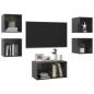 vidaXL 5-tlg. TV-Schrank-Set Hochglanz-Grau Holzwerkstoff vidaXL 5-tlg. TV-Schrank-Set Hochglanz-Grau Holzwerkstoff