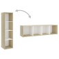vidaXL 3-tlg. TV-Schrank-Set Weiß Sonoma-Eiche Holzwerkstoff vidaXL 3-tlg. TV-Schrank-Set Weiß Sonoma-Eiche Holzwerkstoff
