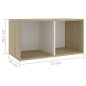 vidaXL 3-tlg. TV-Schrank-Set Weiß Sonoma-Eiche Holzwerkstoff vidaXL 3-tlg. TV-Schrank-Set Weiß Sonoma-Eiche Holzwerkstoff
