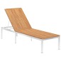 vidaXL Sonnenliege mit Auflage Teak Massivholz und Edelstahl vidaXL Sonnenliege mit Auflage Teak Massivholz und Edelstahl