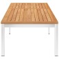 vidaXL Sonnenliege mit Auflage Teak Massivholz und Edelstahl vidaXL Sonnenliege mit Auflage Teak Massivholz und Edelstahl