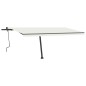 vidaXL Markise Manuell Einziehbar mit LED 500x350 cm Creme vidaXL Markise Manuell Einziehbar mit LED 500x350 cm Creme