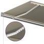 vidaXL Markise Manuell Einziehbar mit LED 500x350 cm Creme vidaXL Markise Manuell Einziehbar mit LED 500x350 cm Creme