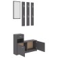 vidaXL Garderobenset Flur Grau 100x25x76,5 cm Holzwerkstoff vidaXL Garderobenset Flur Grau 100x25x76,5 cm Holzwerkstoff