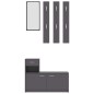 vidaXL Garderobenset Flur Grau 100x25x76,5 cm Holzwerkstoff vidaXL Garderobenset Flur Grau 100x25x76,5 cm Holzwerkstoff