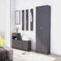 vidaXL Garderobenset Flur Grau 100x25x76,5 cm Holzwerkstoff vidaXL Garderobenset Flur Grau 100x25x76,5 cm Holzwerkstoff