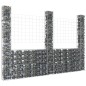 vidaXL Gabionenkorb U-Form mit 3 Säulen Eisen 260x20x200 cm vidaXL Gabionenkorb U-Form mit 3 Säulen Eisen 260x20x200 cm