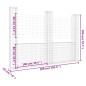 vidaXL Gabionenkorb U-Form mit 3 Säulen Eisen 260x20x200 cm vidaXL Gabionenkorb U-Form mit 3 Säulen Eisen 260x20x200 cm