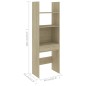 vidaXL Bücherregal Sonoma-Eiche 60x35x180 cm Holzwerkstoff vidaXL Bücherregal Sonoma-Eiche 60x35x180 cm Holzwerkstoff
