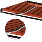 vidaXL Markise Manuell Einziehbar mit LED 500x350 cm Orange & Braun