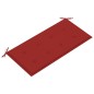 Gartenbank mit Roter Auflage 112 cm Massivholz Teak Gartenbank mit Roter Auflage 112 cm Massivholz Teak