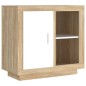 vidaXL Sideboard Weiß/Sonoma-Eiche 80x40x75 cm vidaXL Sideboard Weiß/Sonoma-Eiche 80x40x75 cm