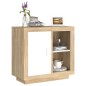 vidaXL Sideboard Weiß/Sonoma-Eiche 80x40x75 cm vidaXL Sideboard Weiß/Sonoma-Eiche 80x40x75 cm