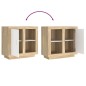 vidaXL Sideboard Weiß/Sonoma-Eiche 80x40x75 cm vidaXL Sideboard Weiß/Sonoma-Eiche 80x40x75 cm