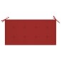 Gartenbank mit Roter Auflage 112 cm Massivholz Teak Gartenbank mit Roter Auflage 112 cm Massivholz Teak