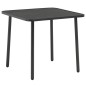vidaXL Garten-Esstisch Stahl 80x80x72 cm Dunkelgrau Lattendesign vidaXL Garten-Esstisch Stahl 80x80x72 cm Dunkelgrau Lattendesign