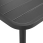 vidaXL Garten-Esstisch Stahl 80x80x72 cm Dunkelgrau Lattendesign vidaXL Garten-Esstisch Stahl 80x80x72 cm Dunkelgrau Lattendesign