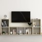 vidaXL 3-tlg. TV-Schrank-Set Weiß Sonoma-Eiche Holzwerkstoff vidaXL 3-tlg. TV-Schrank-Set Weiß Sonoma-Eiche Holzwerkstoff