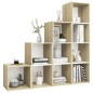 vidaXL 4-tlg. TV-Schrank-Set Weiß Sonoma-Eiche Holzwerkstoff vidaXL 4-tlg. TV-Schrank-Set Weiß Sonoma-Eiche Holzwerkstoff