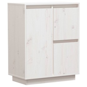 vidaXL Sideboard Weiß 60x34x75 cm Massivholz Kiefer