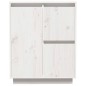 vidaXL Sideboard Weiß 60x34x75 cm Massivholz Kiefer vidaXL Sideboard Weiß 60x34x75 cm Massivholz Kiefer