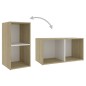 vidaXL 3-tlg. TV-Schrank-Set Weiß Sonoma-Eiche Holzwerkstoff vidaXL 3-tlg. TV-Schrank-Set Weiß Sonoma-Eiche Holzwerkstoff