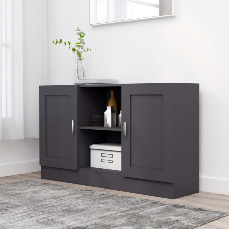 vidaXL Sideboard Grau 120x30,5x70 cm Holzwerkstoff vidaXL Sideboard Grau 120x30,5x70 cm Holzwerkstoff