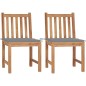 Gartenstühle 2 Stk. mit Kissen Massivholz Teak Gartenstühle 2 Stk. mit Kissen Massivholz Teak
