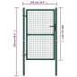 vidaXL Zauntor Stahl 100x200 cm Grün vidaXL Zauntor Stahl 100x200 cm Grün