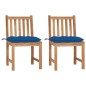 Gartenstühle 2 Stk. mit Kissen Massivholz Teak Gartenstühle 2 Stk. mit Kissen Massivholz Teak