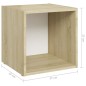 vidaXL 5-tlg. TV-Schrank-Set Weiß Sonoma-Eiche Holzwerkstoff vidaXL 5-tlg. TV-Schrank-Set Weiß Sonoma-Eiche Holzwerkstoff