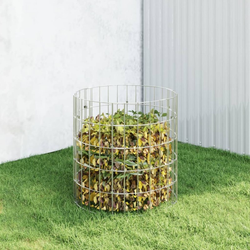 vidaXL Gartenkomposter Ø50x50 cm Verzinkter Stahl vidaXL Gartenkomposter Ø50x50 cm Verzinkter Stahl