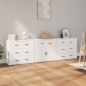 vidaXL Sideboards 3 Stk. Weiß Holzwerkstoff vidaXL Sideboards 3 Stk. Weiß Holzwerkstoff