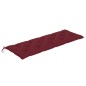 vidaXL Batavia-Gartenbank mit Weinroter Auflage 150 cm Massivholz Teak vidaXL Batavia-Gartenbank mit Weinroter Auflage 150 cm Massivholz Teak