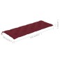vidaXL Batavia-Gartenbank mit Weinroter Auflage 150 cm Massivholz Teak vidaXL Batavia-Gartenbank mit Weinroter Auflage 150 cm Massivholz Teak