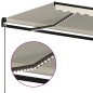 vidaXL Markise Manuell Einziehbar mit LED 500x350 cm Creme vidaXL Markise Manuell Einziehbar mit LED 500x350 cm Creme