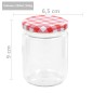 vidaXL Marmeladengläser mit Weißem/Rotem Deckel 48 Stk. 230 ml vidaXL Marmeladengläser mit Weißem/Rotem Deckel 48 Stk. 230 ml