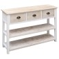 vidaXL Sideboard Natur und Weiß 115x30x76 cm Holz vidaXL Sideboard Natur und Weiß 115x30x76 cm Holz