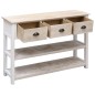 vidaXL Sideboard Natur und Weiß 115x30x76 cm Holz vidaXL Sideboard Natur und Weiß 115x30x76 cm Holz