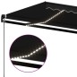 vidaXL Markise Manuell Einziehbar mit LED 500x350 cm Anthrazit vidaXL Markise Manuell Einziehbar mit LED 500x350 cm Anthrazit