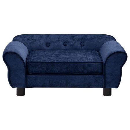 vidaXL Hundesofa Blau 72x45x30 cm Plüsch