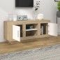 vidaXL TV-Schrank Weiß Sonoma-Eiche 102x35x45 cm Holzwerkstoff vidaXL TV-Schrank Weiß Sonoma-Eiche 102x35x45 cm Holzwerkstoff