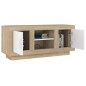 vidaXL TV-Schrank Weiß Sonoma-Eiche 102x35x45 cm Holzwerkstoff vidaXL TV-Schrank Weiß Sonoma-Eiche 102x35x45 cm Holzwerkstoff