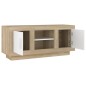 vidaXL TV-Schrank Weiß Sonoma-Eiche 102x35x45 cm Holzwerkstoff vidaXL TV-Schrank Weiß Sonoma-Eiche 102x35x45 cm Holzwerkstoff