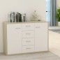 vidaXL Sideboard Weiß Sonoma-Eiche 88x30x65 cm Holzwerkstoff vidaXL Sideboard Weiß Sonoma-Eiche 88x30x65 cm Holzwerkstoff
