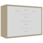 vidaXL Sideboard Weiß Sonoma-Eiche 88x30x65 cm Holzwerkstoff vidaXL Sideboard Weiß Sonoma-Eiche 88x30x65 cm Holzwerkstoff