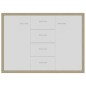 vidaXL Sideboard Weiß Sonoma-Eiche 88x30x65 cm Holzwerkstoff vidaXL Sideboard Weiß Sonoma-Eiche 88x30x65 cm Holzwerkstoff